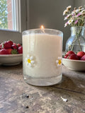 Fresh Strawberry with a flower impressed in Bubble Glass